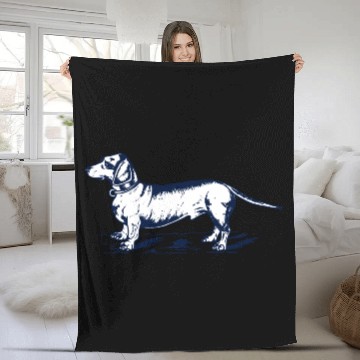 Discover dachshund Fleece Blankets