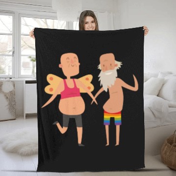 Discover Gay pride couple Fleece Blankets