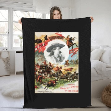 Discover BuffaloBill poster art Fleece Blankets