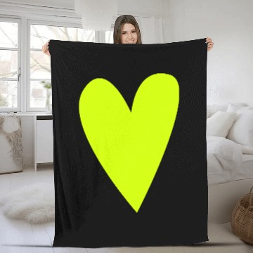 Discover Green heart Fleece Blankets