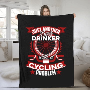Discover CYCLING BEER DRINKER Fleece Blankets