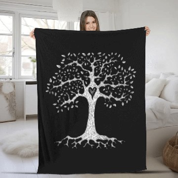 Discover Heart Tree Fleece Blankets