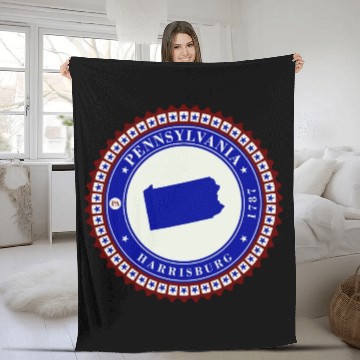 Discover Pennsylvania Fleece Blankets