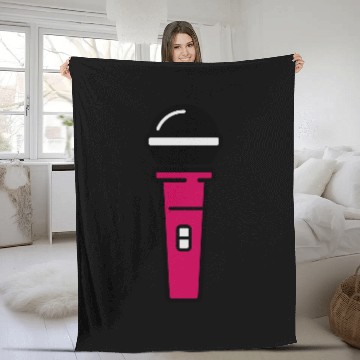Discover microphone Fleece Blankets