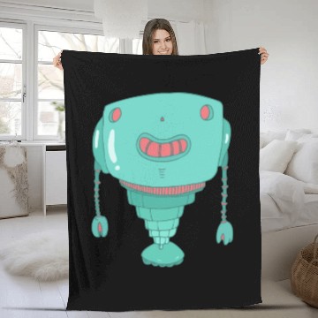 Discover 40 robot 46 png vectorstock 4842445 Fleece Blankets