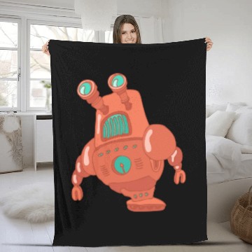 Discover 14 robot 21 png vectorstock 4842445 Fleece Blankets