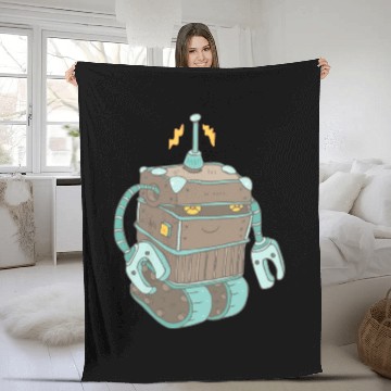 Discover 48 robot 53 png vectorstock 4842445 Fleece Blankets