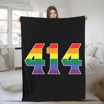 Discover Gay Pride 414 Milwaukee Area Code Fleece Blankets