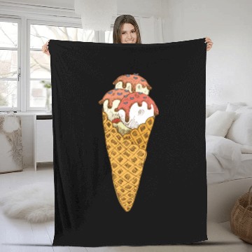 Discover Ice Cream Fleece Blankets