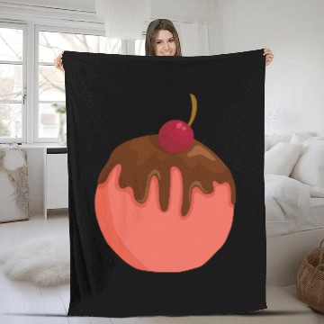 Discover Ice Cream Ball Fleece Blankets