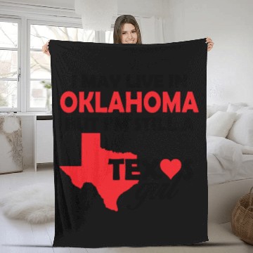 Discover OKLAHOMA - I May Live In OKLAHOMA But I'm Still Fleece Blankets