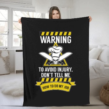 Discover CHEF - AVOID INJURY, I'M A CHEF Fleece Blankets