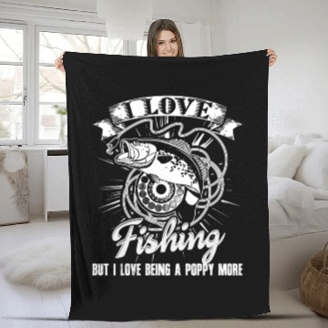 Discover FISHING POPPY Fleece Blankets
