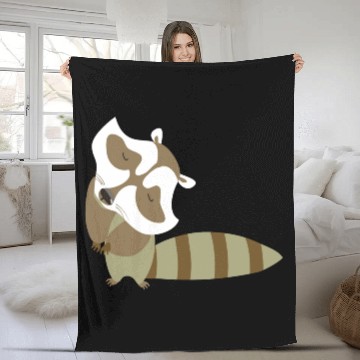 Discover raccoon Fleece Blankets