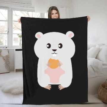 Discover hamster Fleece Blankets