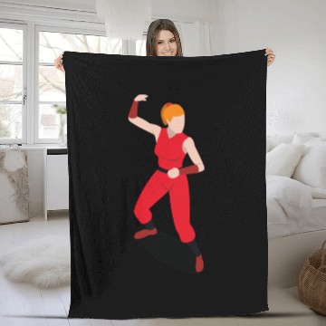 Discover karate Fleece Blankets