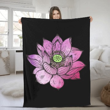 Discover Lotus Fleece Blankets