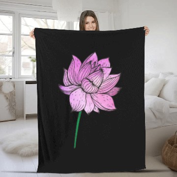 Discover Lotus Fleece Blankets