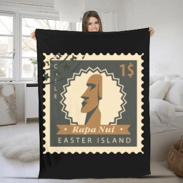 Discover Easter Island Fleece Blankets