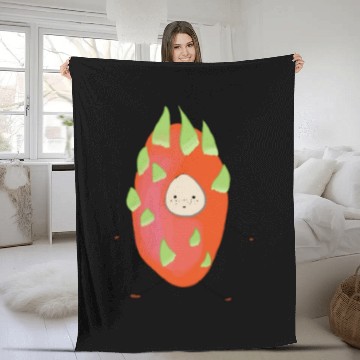 Discover dragon fruit boy Fleece Blankets