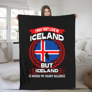 Discover Iceland Is Where My Heart Belongs Country Fleece Blankets