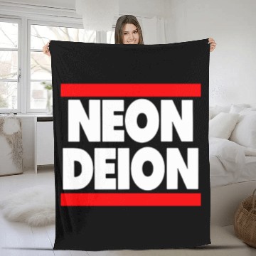 Discover Neon Deion Sanders Primetime Atlanta Sf Fleece Blankets