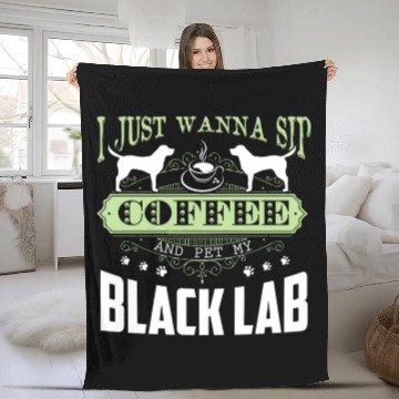 Discover Black Lab Fleece Blankets