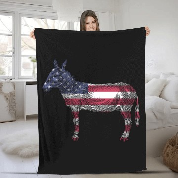 Discover donkey mule esel78 Fleece Blankets