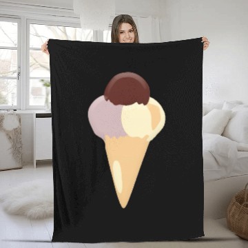 Discover Vanilla ice cream Fleece Blankets