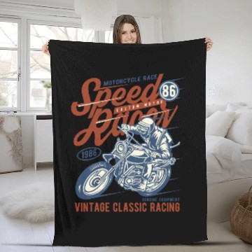 Discover Speed Racer Vintage Classic Racing Fleece Blankets