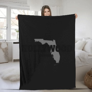 Discover FLORIDA HOLLYWOOD US STATE EDITION Fleece Blankets
