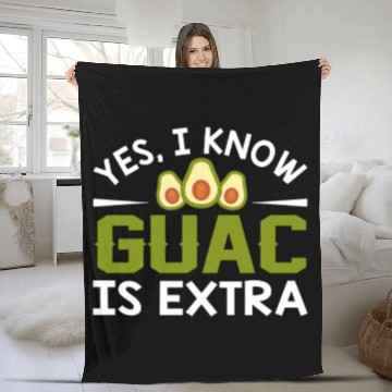 Discover I Know Guac Is Extra Avocado Guacamole Fleece Blankets