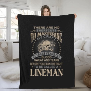 Discover Lineman - It takes years of blood sweat and tear Fleece Blankets
