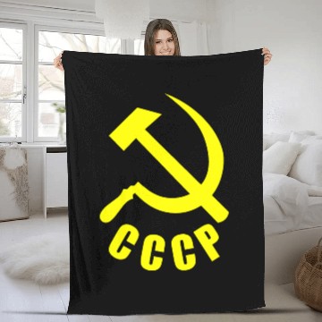 Discover Soviet CCCP Hammer and sickle Fleece Blankets