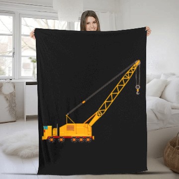 Discover building construction worker crane house127 Fleece Blankets