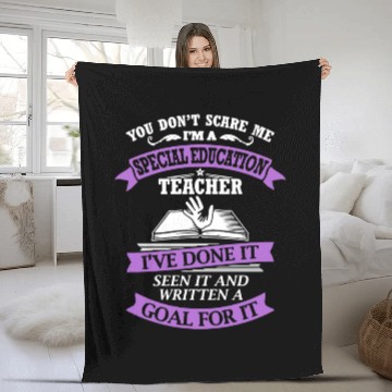 Discover You dont care me i m a special education teacher i Fleece Blankets