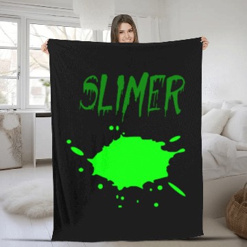 Discover slimer splat Fleece Blankets
