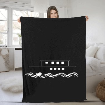 Discover ship boat canoe sailboat submarine yacht anchor136 Fleece Blankets