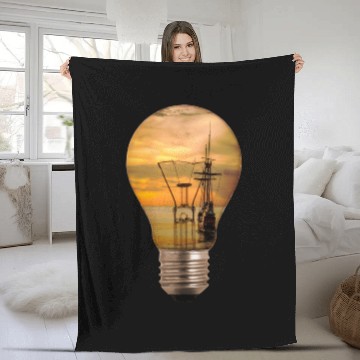 Discover ship boat canoe sailboat submarine yacht anchor241 Fleece Blankets