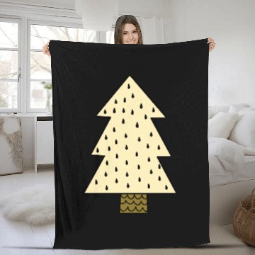 Discover Christmas tree Fleece Blankets