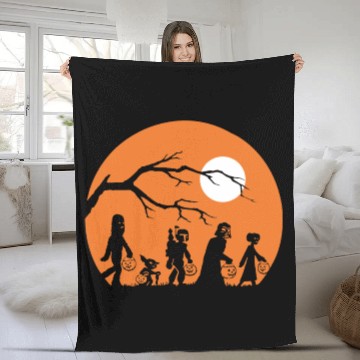 Discover Star Wars Trick Or Treat Halloween Silhouette Prem Fleece Blankets