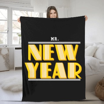 Discover Mr New Year NYE Birthday Party for Man 5 Fleece Blankets