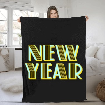 Discover Mr New Year NYE Birthday Party for Man 0 Fleece Blankets