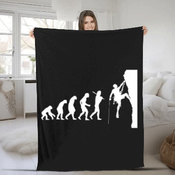 Discover Climber Rock Climbing Climb Gift Christmas Fleece Blankets