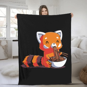 Discover Red Panda Express Fleece Blankets
