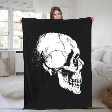 Discover Skeleton Head Fleece Blankets