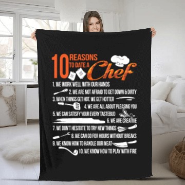 Discover 10 Reasons To Date A Chef Fleece Blankets