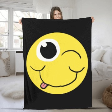 Discover Smiley Face Fleece Blankets