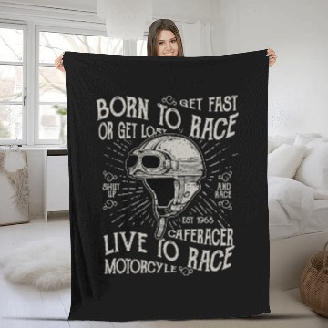 Discover Born to Race Fleece Blankets