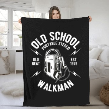Discover Old School Walkman Fleece Blankets